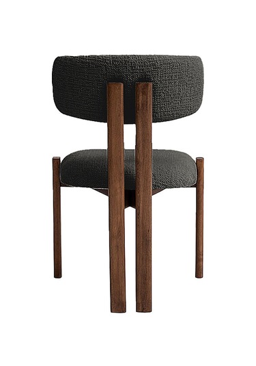 Espoo İskandinav Ahşap Bohem Sandalye Ceviz - Antrasit