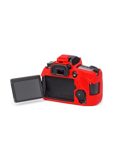 Easycover Canon  80D Silikon Kılıf Ecc80Dr (Kırmızı)