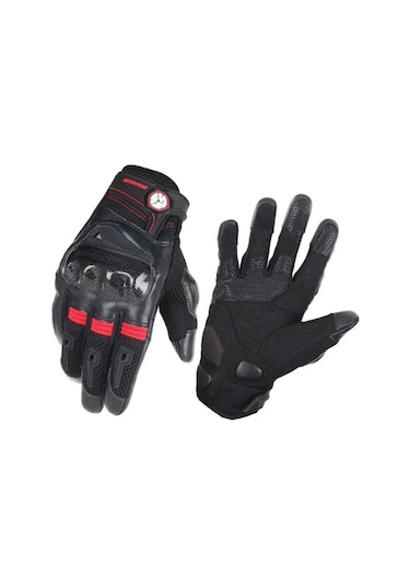 Motosiklet Eldiveni Karbon Full Koruma Aşınmaya Karşı Dirençli Esnek Kumaş Lady Motor Eldiveni
