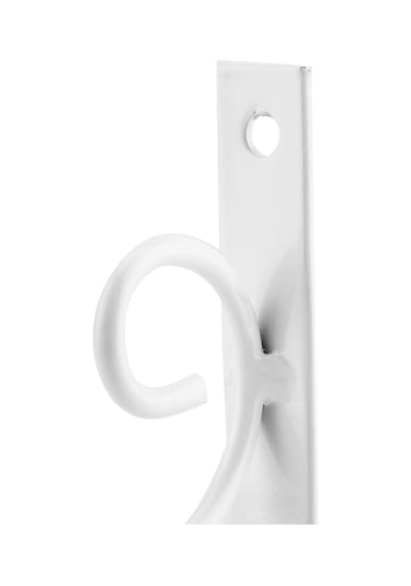 Ximistore9 Beyaz Demir Duvar Asma Bitki Braketi - Bahçe Dekoru, Dayanıklı, Kolay Kurulum 25x21 Cm