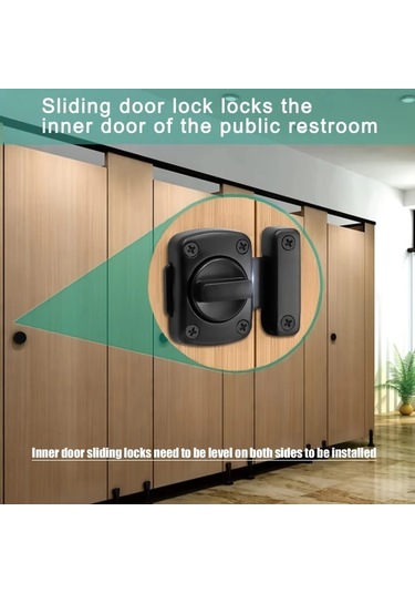 Dashanshop 1 Adet Hırsızlık Önleyici Paslanmaz Çelik Silvery Sürgü Kapı Kilit Mandalı