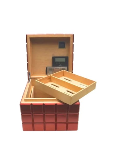 Colibri Heritage Cube Kırmızı Sedir Humidor Puro Kutusu