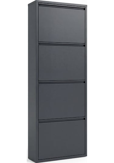 Dörtlü Metal Ayakkabılık Premium Antrasit Antrasit