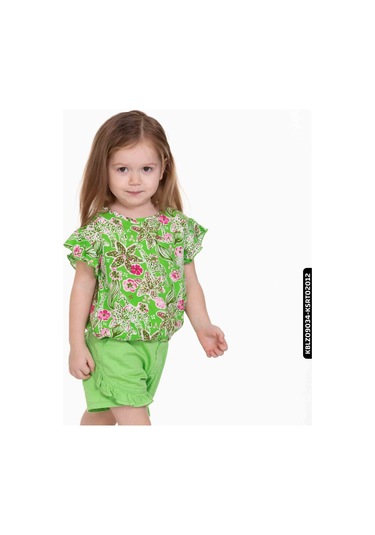 Xo Kids Kız Fırfırlı Şort 9 Ay - 2 Yaş 54716 Ksrt02012 Yeşil