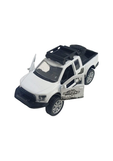 Çek Bırak Metal Arazi Aracı 13 Cm - Beyaz