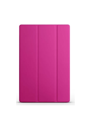 Kilifone - Galaxy Uyumlu Galaxy Tab A8 10.5 Sm-x200 2021 - Kılıf Smart Cover Stand Olabilen 1-1 Uyumlu Tablet Kılıfı - Pembe Koyu