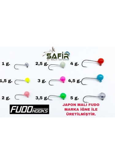 Safir Round Magic Uv Ve Glow Jig Head (Japon Fudo Iğne)
