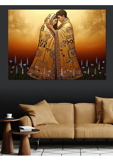 Klimt Temalı Tablo Dekoratif Kanvas - Mdf Ahşap Tablo