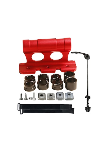 Yaleker Kırmızı Otomobil Çatı Bisiklet Tutucu - Hızlı Çıkarılabilir Saplı Alüminyum Araç Taşıma Aracı Kırmızı