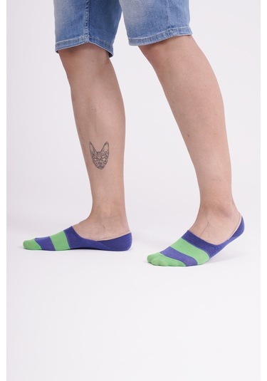 The Socks Company 3 Çift Özel Kutulu Silikon Destekli Erkek Babet Çorap Beyaz - Gri