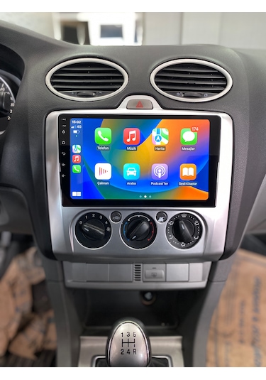 Ford Focus 2 Analog Ac 2005-11 9 Gri Uyumlu Androıd Multimedya Gerçek 2/32 Kablosuz Carplay Geri Görüş Kameralı 9"