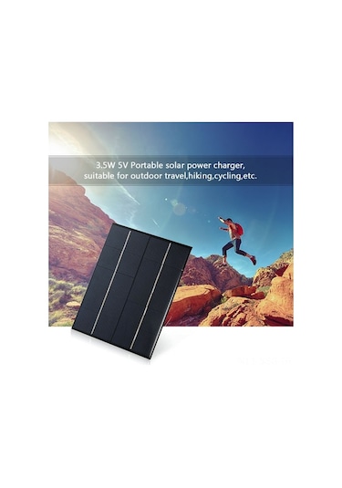 Pazly 3.5w Taşınabilir Güneş Paneli - Usb Ve 18650 Pil Şarj İçin