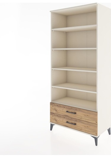 Hyperion Dolap 5 Raflı 2 Çekmeceli 88x44x195 Aytaşı-çam Aytaşı