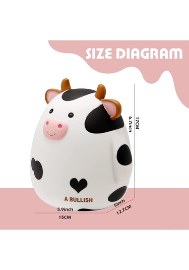 H&w İnek Domuz Kumbara, Çocuklar İçin Kırılmaz Madeni Para Kutusu, Erkekler Ve Kızlar İçin Sevimli Hayvan Para Bankası, Para Tasarruf Kutuları Beyaz