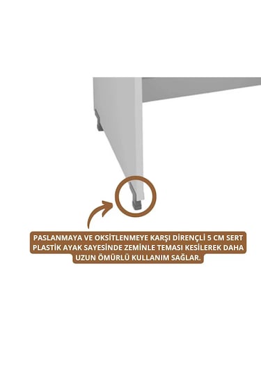 Reyo Home Enda Çamaşır Makinesi Dolabı 3 Raflı Banyo Dolabı Beyaz