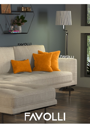 Kadife Dokulu Mandalina Turuncusu Kırlent Kılıfı Dream Serisi Punch Için Uygun Gizli Fermuar Mandalina Turuncusu