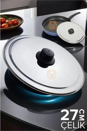 27 Cm Kızartma Tavası Kapağı Çelik Żelazny Design Diğer