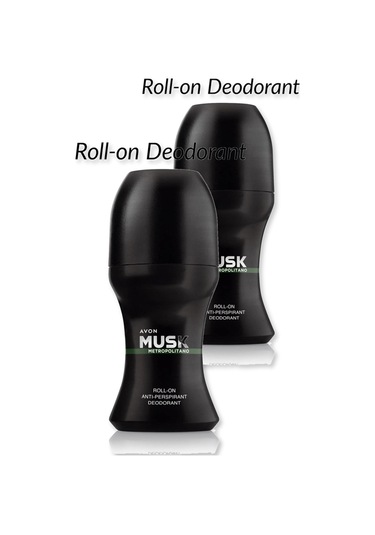 Musk Metropolitano Roll On Deodorant - 50ml İkili Set