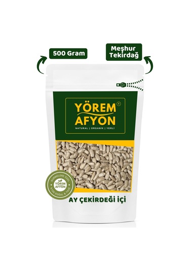 Tekirdağ Yöresinden Yüksek Lifli Vegan Dostu Tuzsuz Çiğ Ay Çekirdeği Içi Helianthus Annuus 500gr