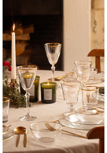 Rakle Pure Altın Yaldızlı 4'lü Kadeh Seti 255 Cc Renkli