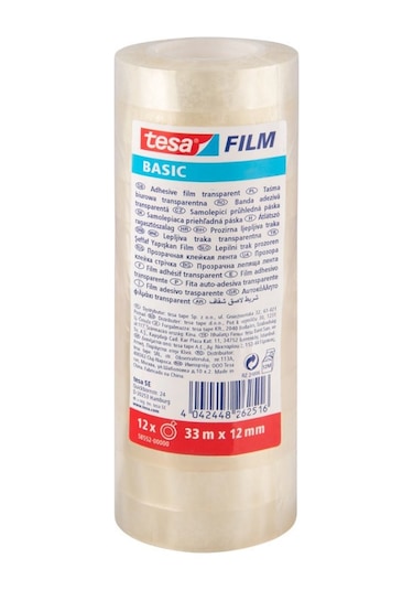Tesa Basic Film Şeffaf Izole Bant 12 Adet 58552