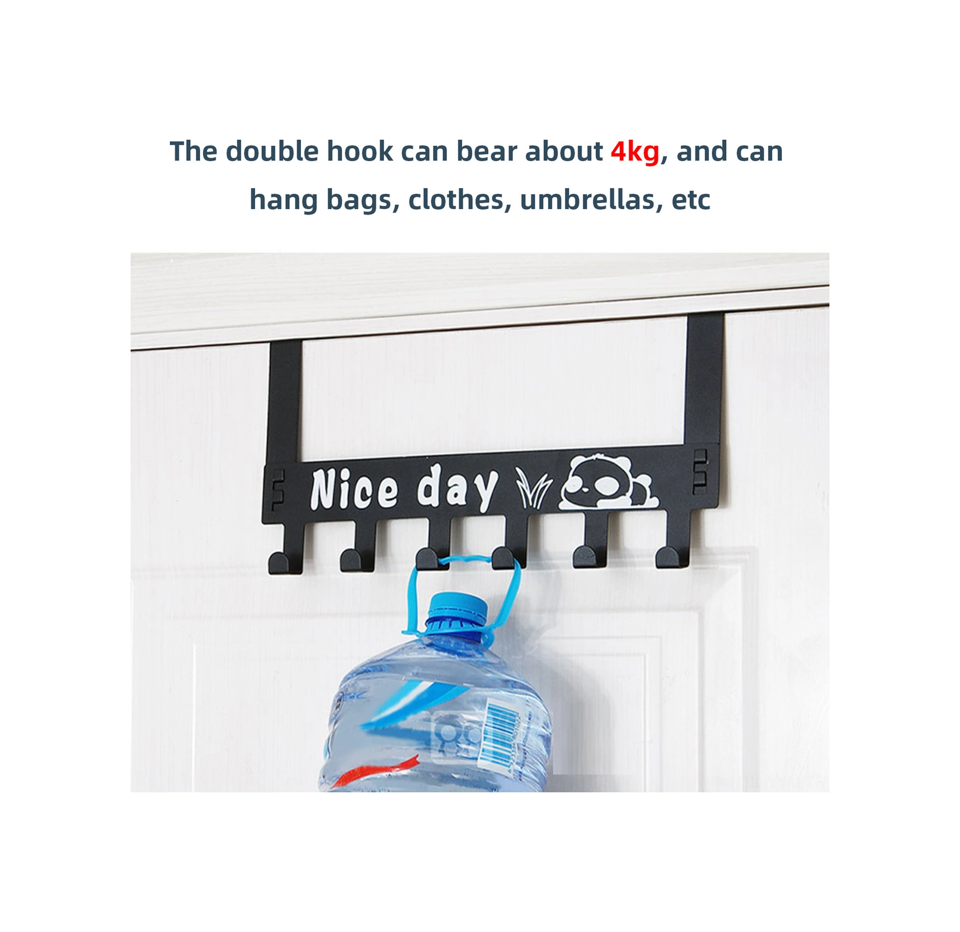 Geeksen Kapı Arka Sırtlı Çekilebilir, Çivi Yok, İz Yok Askı - Siyah Giysi Ve Kıyafet Asıcı Diğer