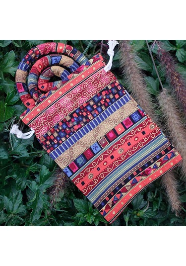 Dofolink Kırmızı Spiral Saç Bağı - Kıvrılabilir Külot Saç Teli - Etnik Stili Yüksek马尾 İçin - Saklama Çantası İle - Model 71770 Kırmızı