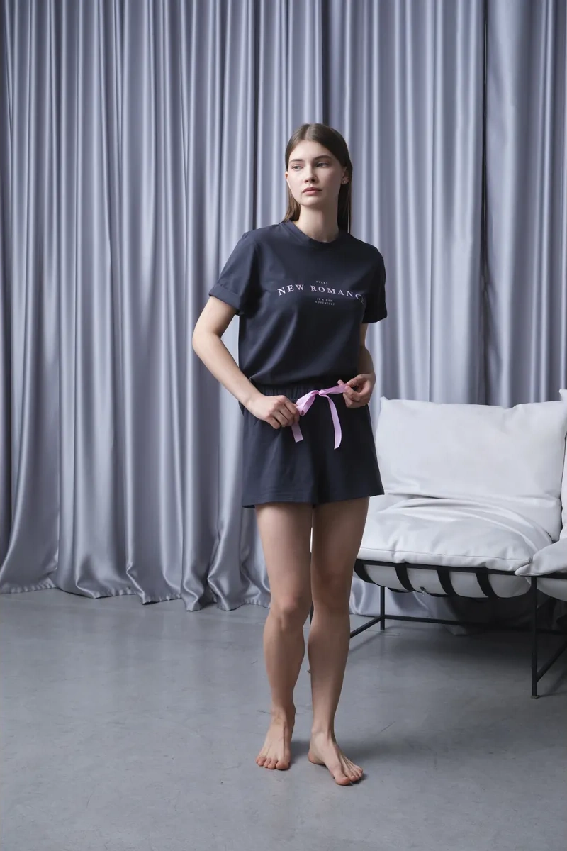 Derek Moon Şortlu Pijama Ev Takımı 369844738 Grafit