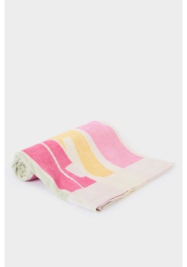 Defacto Kadın Desenli Pamuklu Plaj Havlusu C1152ax25smkr1 Çok Renkli