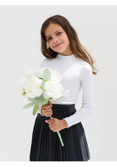 Tlg Çocuk Pamuklu Balıkçı Yaka Kazak 112458302 Beyaz