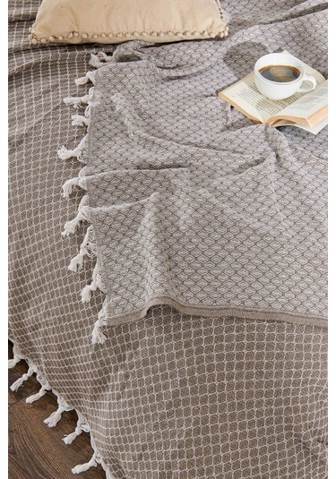 Rebeka Kahverengi Alice - Çift Kişilik Pike 200x230 Kahverengi