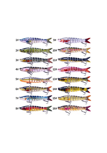 Reedark 13.4cm Çok Eklemli Yapay Yem, Gerçekçi Pike Wobblers, 18.6g Sert Swimbait Crankbait