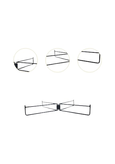 Homyl Katlanabilir Soğutucu Standı Sağlam Stand Rafı Siyah Siyah