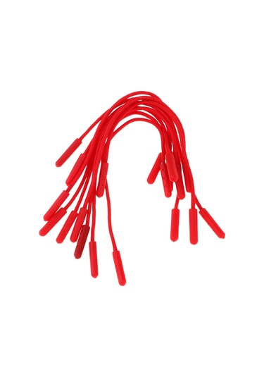 Homyl 10 Parça Fermuar Çekme Etiketleri Kordon Kırmızı Kırmızı