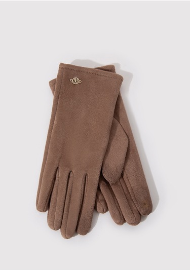 Mavi - Kahverengi Suni Süet Eldiven 1912770-70269 Kahverengi