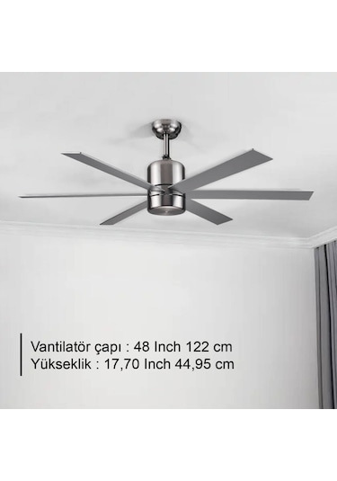 Rubenis RBT486 Slv Glob Tavan Vantilatörü