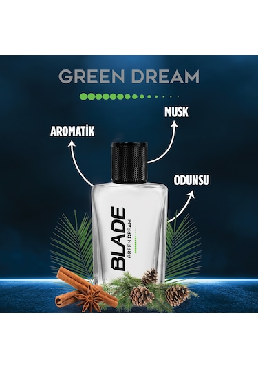 Blade Green Dream Erkek Parfüm EDT 70 ML + Green Dream Erkek Sprey Deodorant 3 x 150 ML