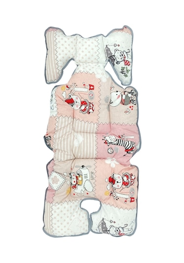 Ezh P1010 Puset ve Oto Koltuğu Minderi Gri-Pembe