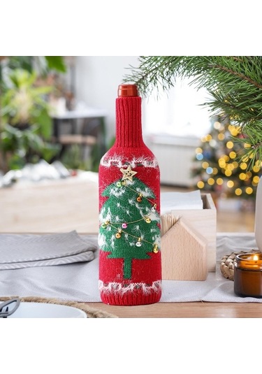 Pazly Yılbaşı Suntek Şişesi Şarap Noel-ağacı Kapağı, El Cl