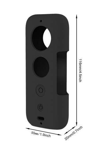 Mufunye Insta 360 One X Kamera İçin Siyah Silikon Korumalı Kılıf - Çarpıklardan Koruma, Tam Kaplama Ve Esnek Malzeme