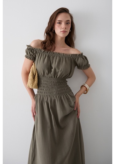 Çağla Büzgülü Elbise - 2002 Çağla