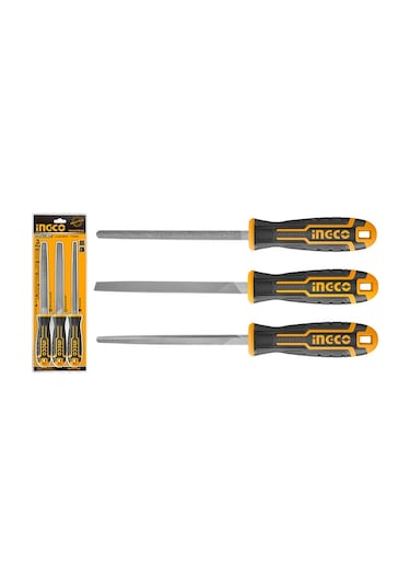 Ingco HKTFS1308 Endüstriyel 3'lü Eğe Seti