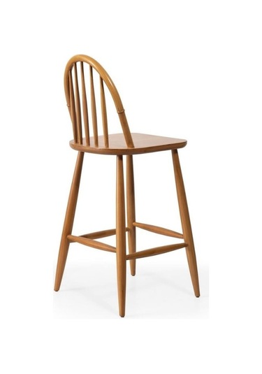 Rustica Ahşap Bar Sandalyesi Natural