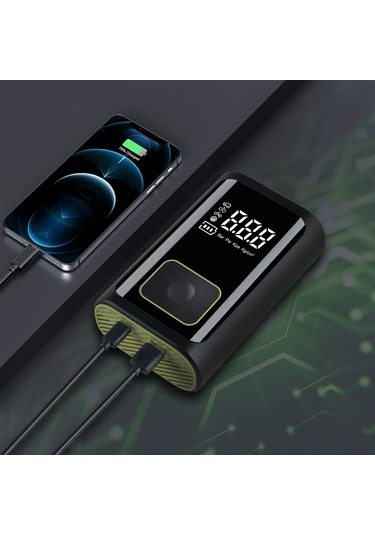 Reedark St-09 Kablosuz Elektrikli Hava Pompası, 4 Modlu Araba, Motosiklet, Bisiklet, Top , 150psı Maksimum Basınç, 2x2000mah Li-poly Batarya, Otomatik Durdurma, Usb Ters Şarj, Gece Aydınlatması Turuncu