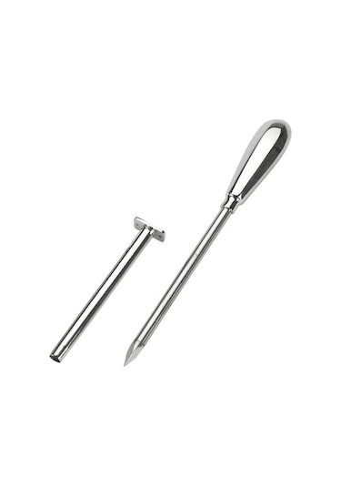 Trokar 12 cm  Krom Kaplamalı 2 Kanüllü ve Metal Kulplu