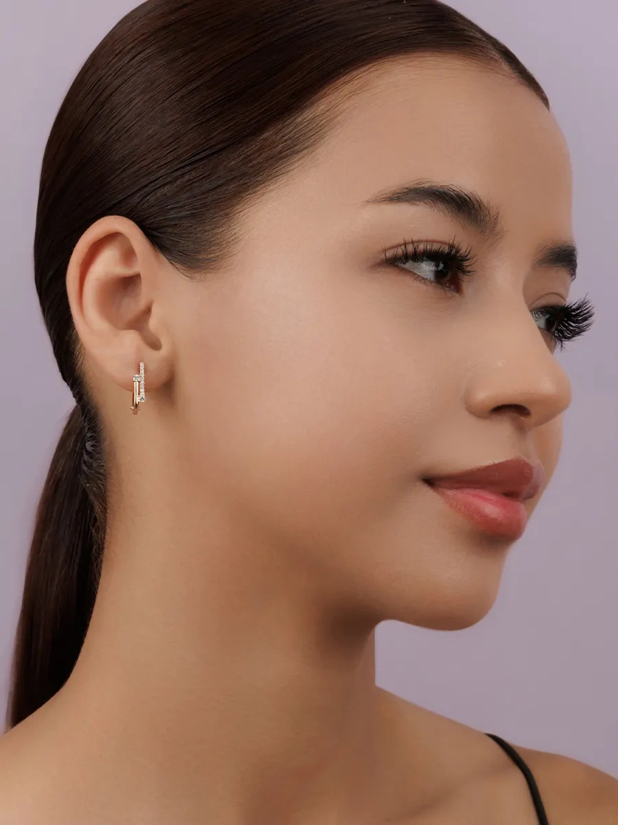 Veronika Jewelry Factory 925 Ayar Gümüş Yol Küpe 462123728 Altın