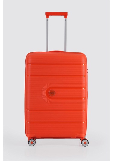 Ççs 5247 Polipropilen Büyük Boy Valiz Turuncu