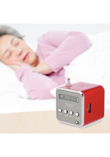 Hangfox Td-v26 Taşınabilir Mini Hoparlör - Aux/tf/usb/fm Radyo, Şarj Edilebilir Siyah