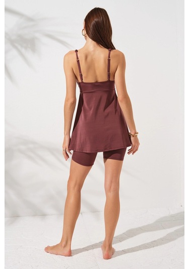 Pierre Cardin Lisa Şortlu V Yaka Tankini Toffee 231500