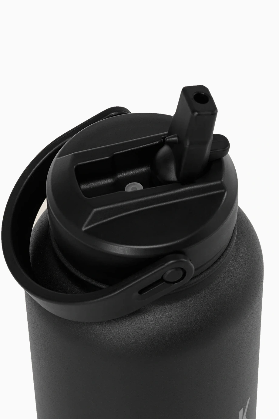 Gymshark 1 Litre Metal Yalıtımlı Pipetli Termal Şişe Siyah